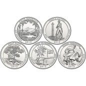 E.E.U.U. 1/4$ 2013 Parques Nacionales (5 monedas) ceca D