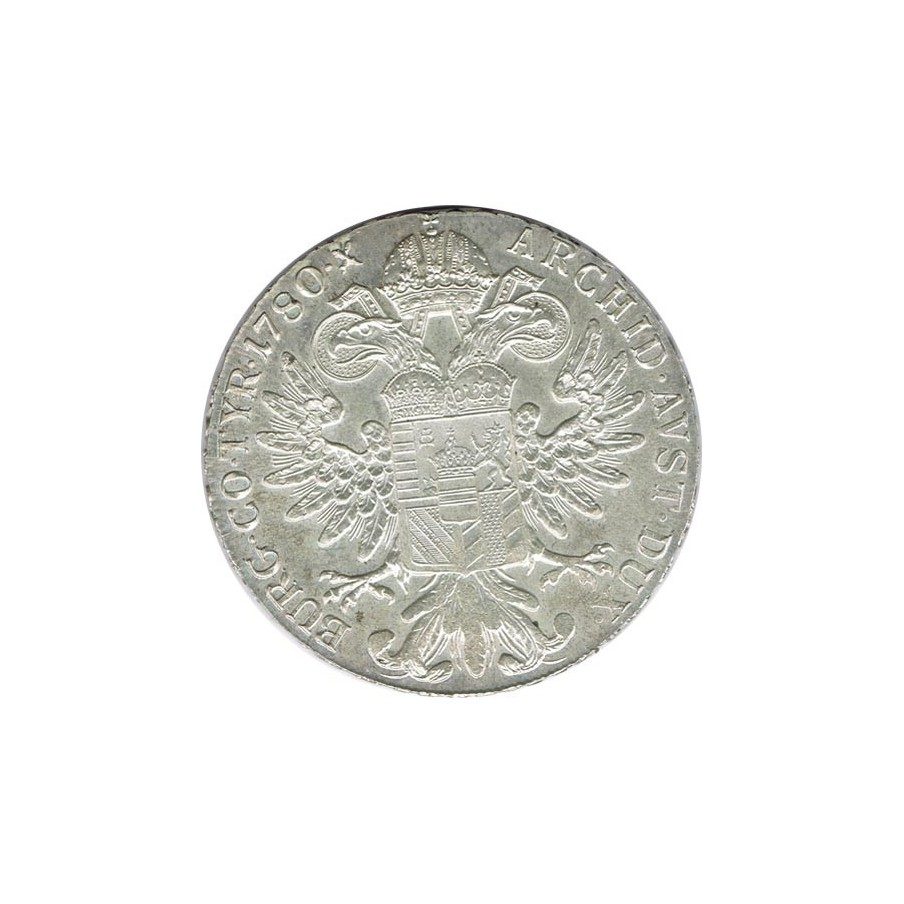 Moneda de plata 1 Thaler 1780 Austria. Reacuñación oficial.