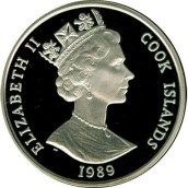 Moneda de plata 50 Dolares Cook 1989. Barcelona-Albertville 1992