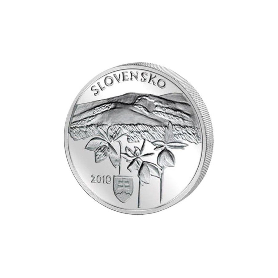moneda Eslovaquia 20 Euros 2010 Parque Nacional Poloniny. Plata