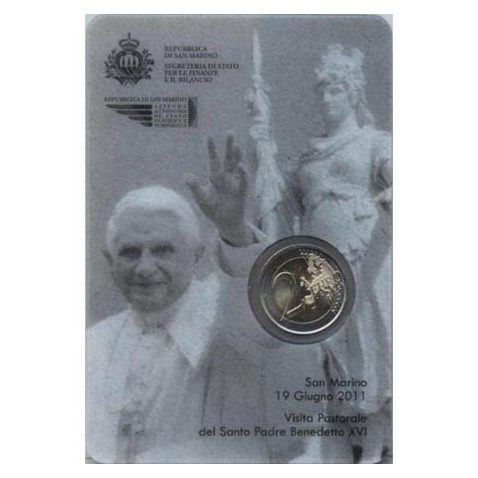 monedas euro serie San Marino 2011. 2 euros en coincard