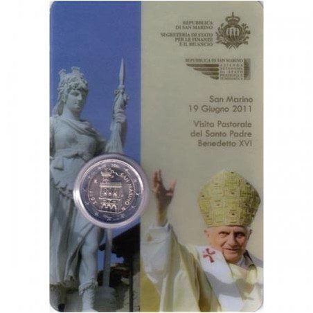 monedas euro serie San Marino 2011. 2 euros en coincard