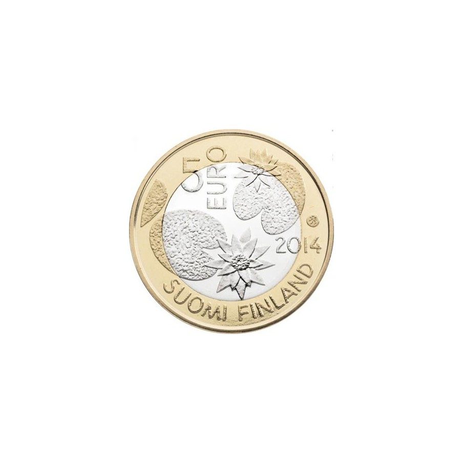 moneda Finlandia 5 Euros 2014. Naturaleza. Desierto