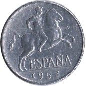 5 centimos 1953 PLVS VLTRA Madrid. SC