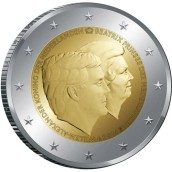 moneda conmemorativa 2 euros Holanda 2014.