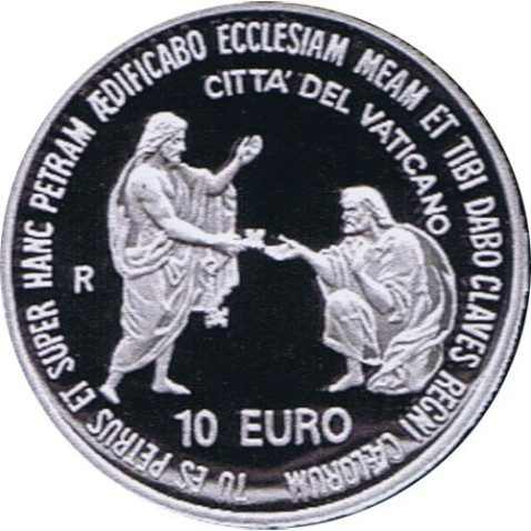 Vaticano 10 euros 2003. Pontificado de Juan Pablo II. Plata.