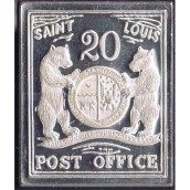 Sello plata Saint Louis U.S.A. 1845.