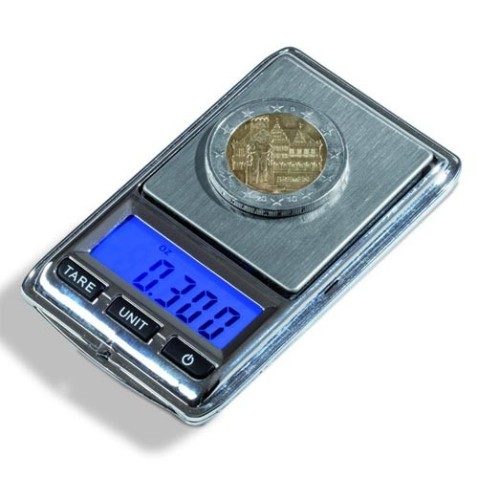 LEUCHTTURM Báscula digital LIBRA Mini para monedas (0,01-100gr)