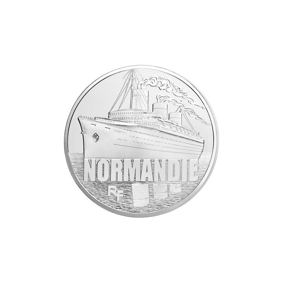 Francia 10 € 2014 Normandie. Barco. Plata.