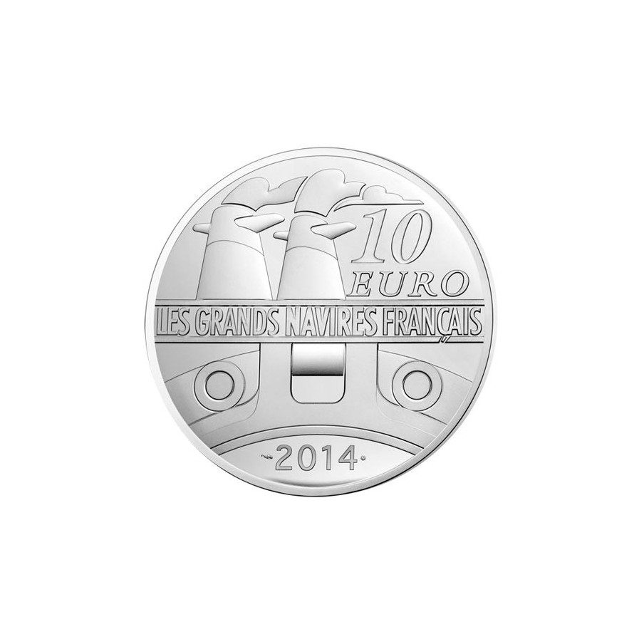 Francia 10 € 2014 Normandie. Barco. Plata.