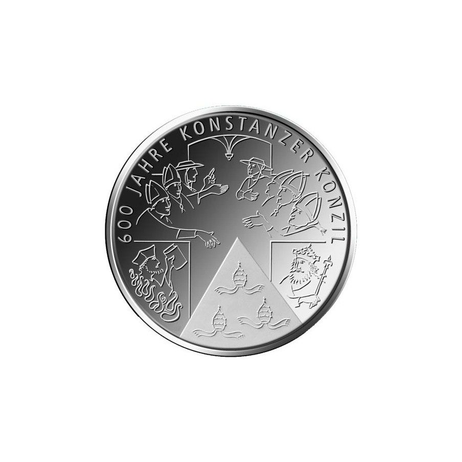 moneda Alemania 10 Euros 2014 F. Concilio Constanza.
