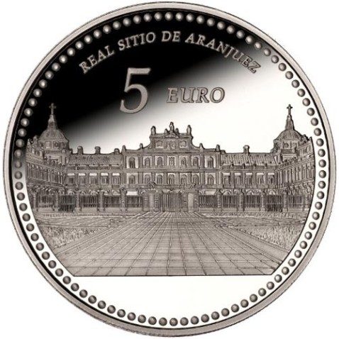 Moneda 2014 Patrimonio Nacional. Palacio Real Aranjuez. 5 euros.