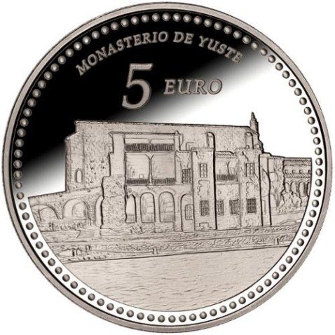 Moneda 2014 Patrimonio Nacional. Monasterio de Yuste. 5 euros.