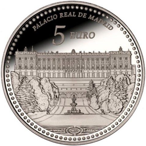 Moneda 2014 Patrimonio Nacional. Palacio Real de Madrid. 5 euros