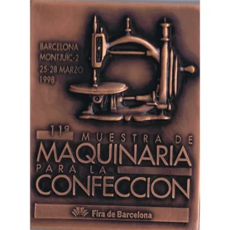 Medalla Muestra de Maquinaria para la confección 1998. Bronce.