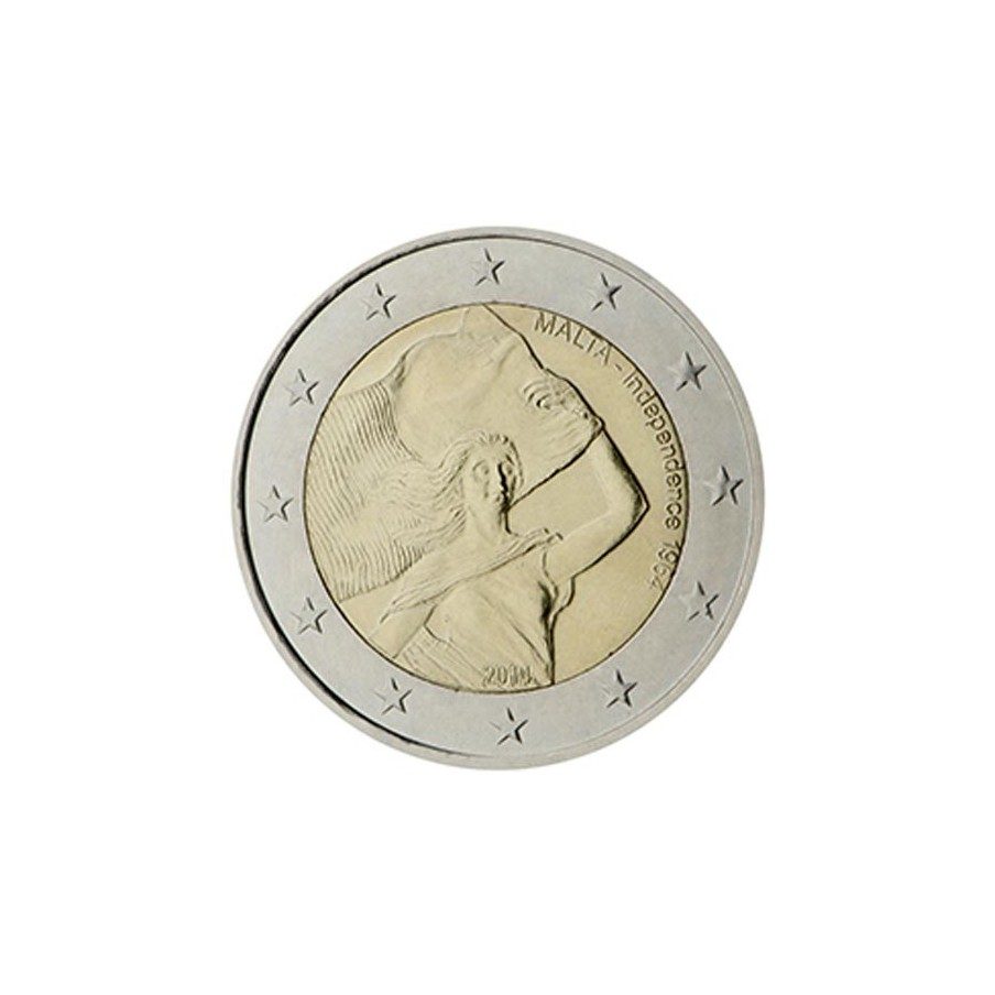 moneda conmemorativa 2 euros Malta 2014. Independencia.