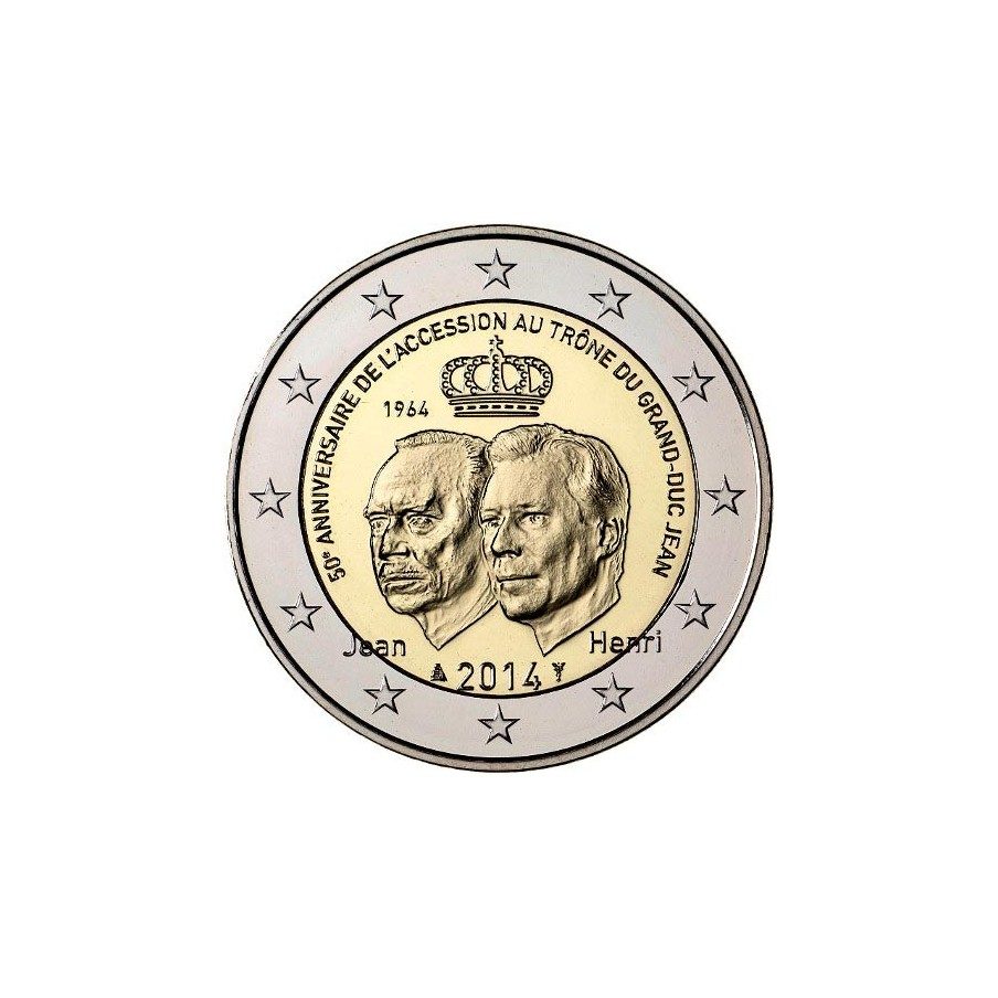 moneda conmemorativa 2 euros Luxemburgo 2014. Duque Jean.