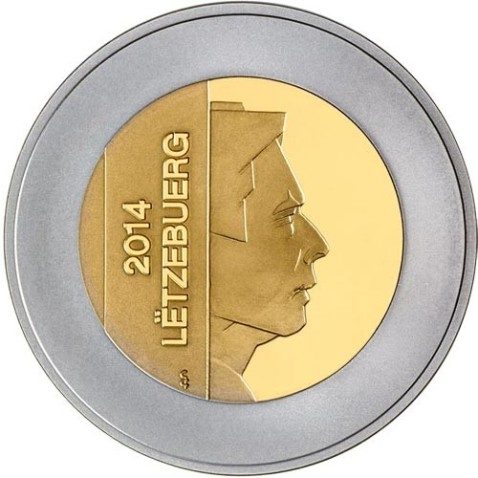 Luxemburgo 5 euros 2014 Manzana Reineta. Plata y Oro Nórdico.