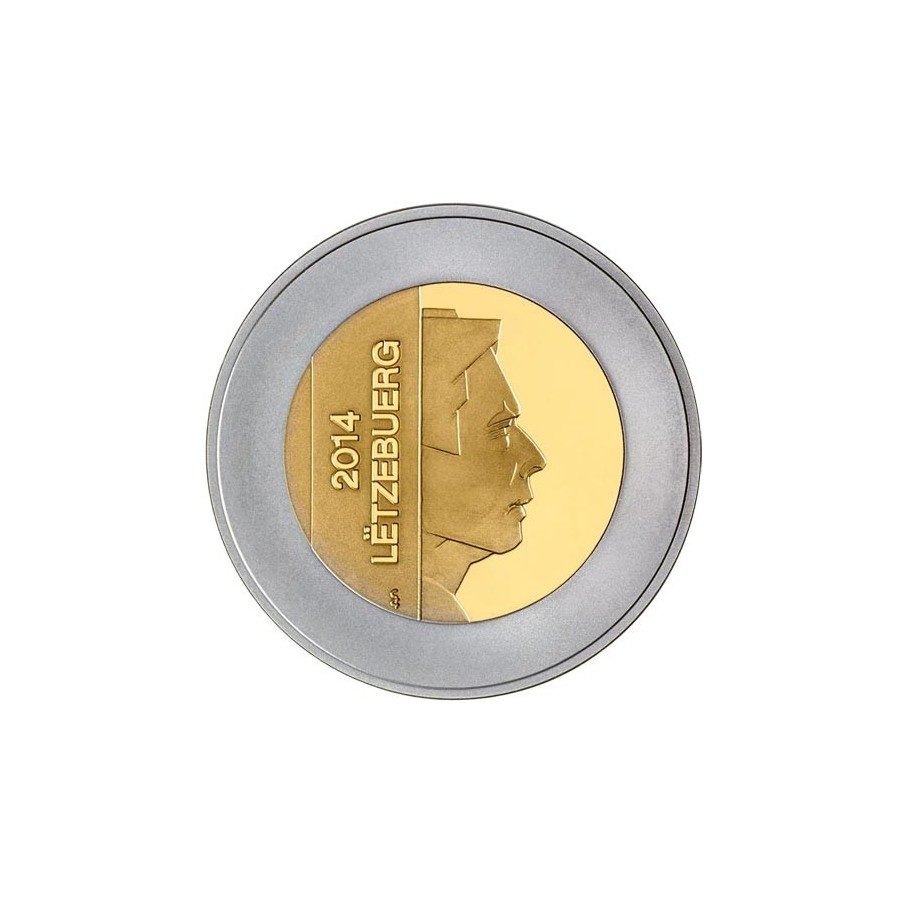 Luxemburgo 5 euros 2014 Manzana Reineta. Plata y Oro Nórdico.