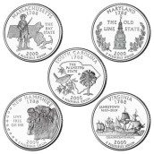 E.E.U.U. 1/4$ 2000 Statehood Quarters (5 monedas)