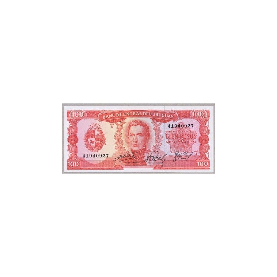 Uruguay 100 Pesos 1967. SC.