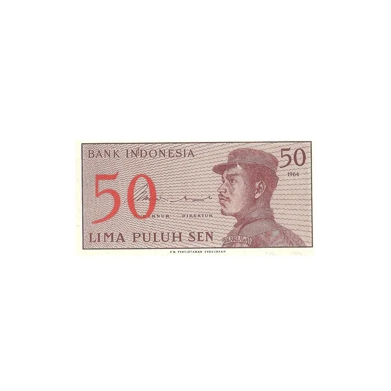 Indonesia 50 Sen. Lima Puluh Sen 1964. SC.