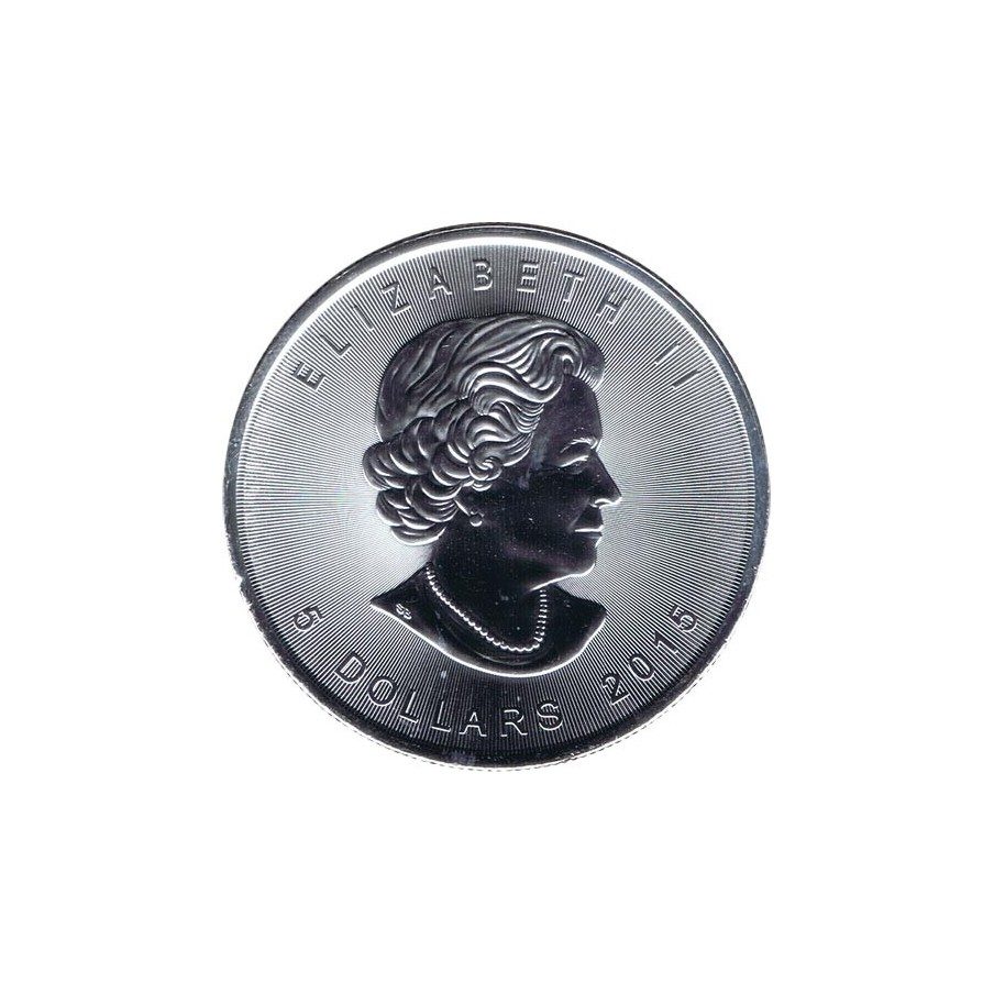 Moneda onza de plata 5$ Canada Hoja de Arce 2015