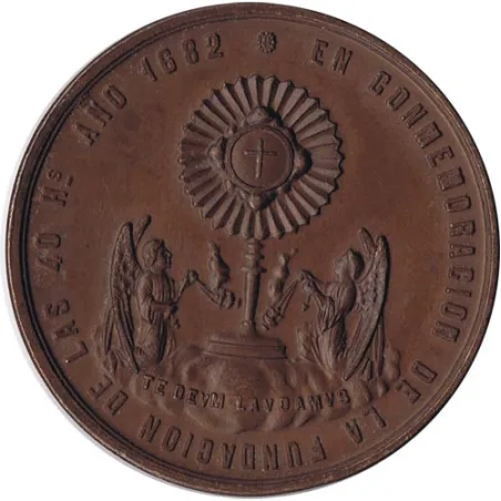 Medalla Barcelona Santa Maria del Mar 1882.