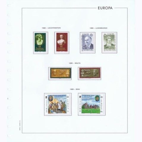 Colección Sellos de Tema Europa 1980.