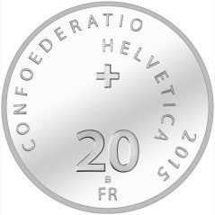 Moneda de plata 20 francos Suiza 2015 Solar Impulse.