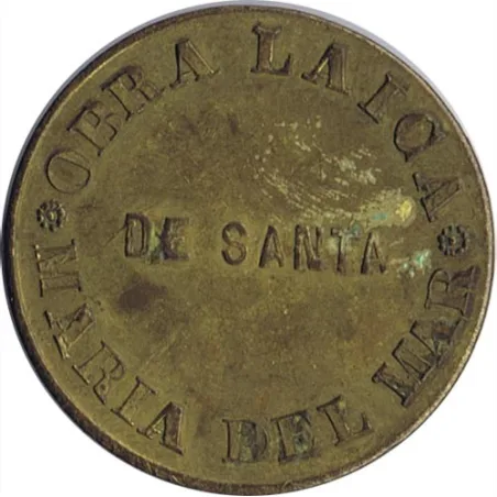 Medalla Obra Laica de Santa Maria del Mar. Latón.
