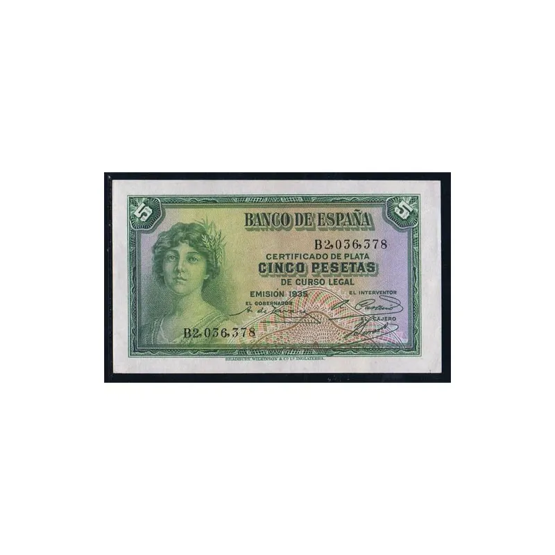 (1935) Banco de España. 5 Pesetas. SC.