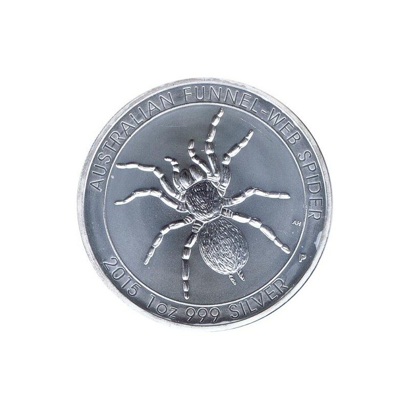 Moneda onza de plata 1$ Australia Araña 2015.
