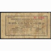 México, Chihuahua 25 Centavos 1913. MBC-.