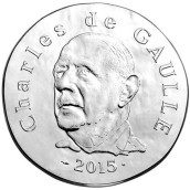 Francia 10€ 2015 Charles de Gaulle. Plata