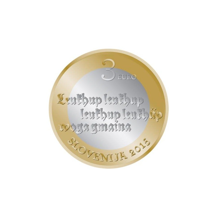 moneda Eslovenia 3 Euros 2015.