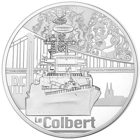 Francia 10€ 2015 Barco Colbert. Plata.