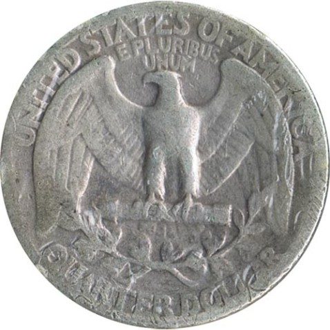 Moneda de plata 1/4 $ Estados Unidos 1942.