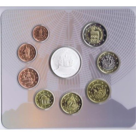 Cartera oficial euroset San Marino 2015 + 5€ (plata).