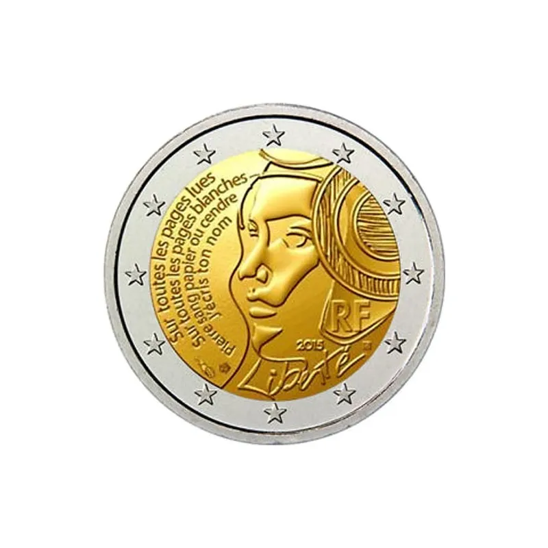 moneda conmemorativa 2 euros Francia 2015 Federación.
