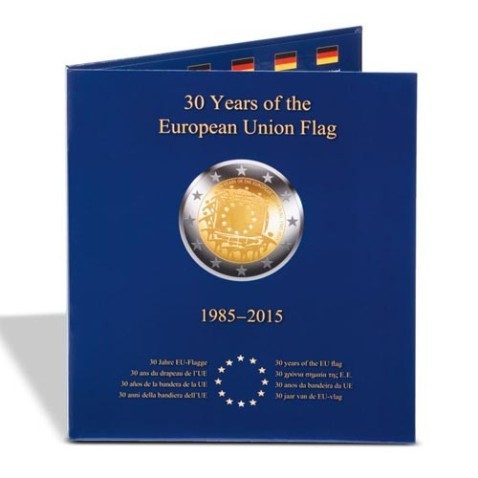 LEUCHTTURM PRESSO Album monedas 2€ 30º Aniversario Bandera EU