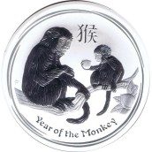 Moneda onza de plata 1$ Australia Lunar Mono 2016.