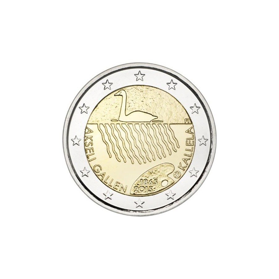 moneda conmemorativa 2 euros Finlandia 2015 Akseli.