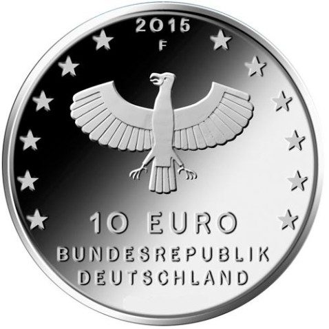 moneda Alemania 10 Euros 2015 F. 1000 Años Leipzig.
