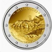 moneda conmemorativa 2 euros Monaco 2015 La Roca. Proof.