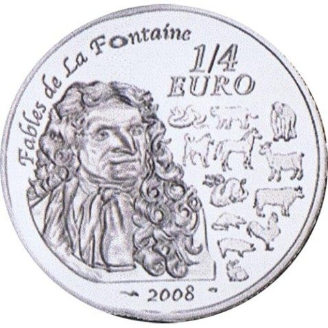 Francia 1/4 € 2008 Año de la Rata.