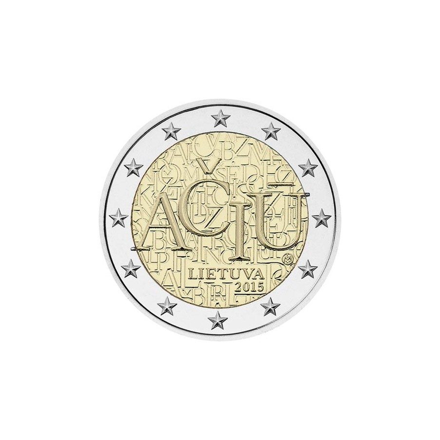 moneda conmemorativa 2 euros Lituania 2015 Idioma.