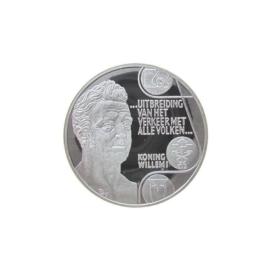 Moneda de plata 25 Ecu Holanda 1992 Rey Guillermo I.