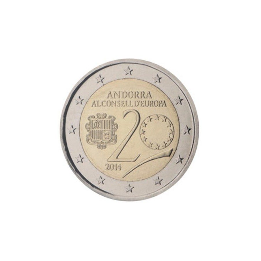 moneda conmemorativa 2 euros Andorra 2014. BU.