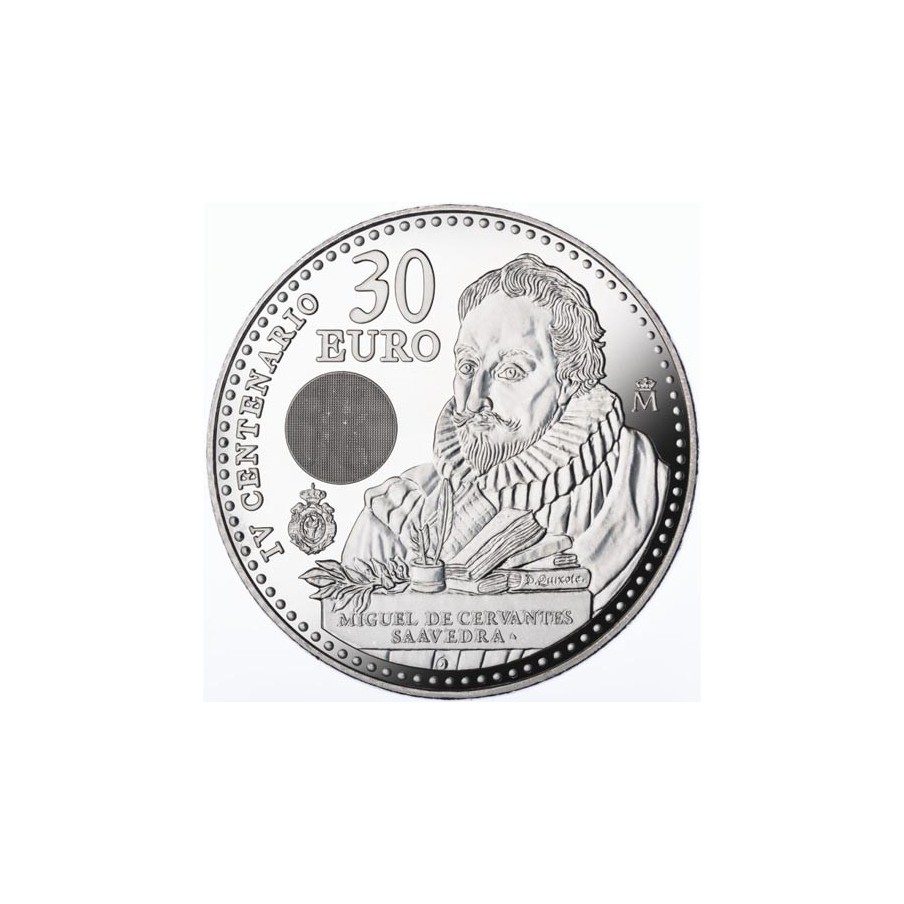 Moneda conmemorativa 30 Euros 2016 IV Cº Muerte Cervantes